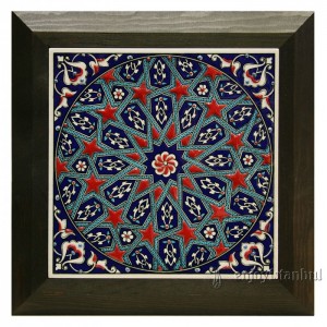 Iznik Ceramic Tile with Frame