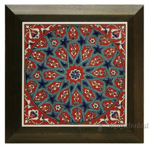 Iznik Ceramic Tile with Frame