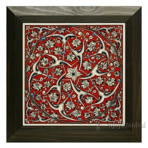 Iznik Ceramic Tile with Frame