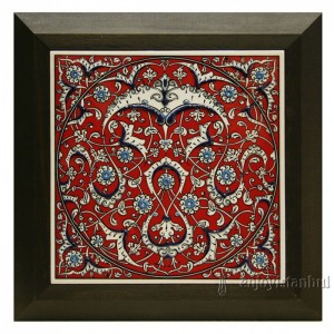 Iznik Ceramic Tile with Frame