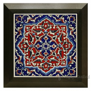 Iznik Ceramic Tile with Frame