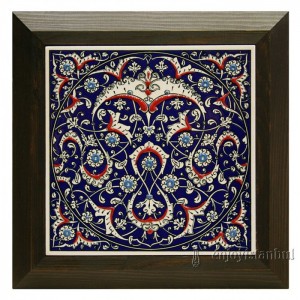 Iznik Ceramic Tile with Frame