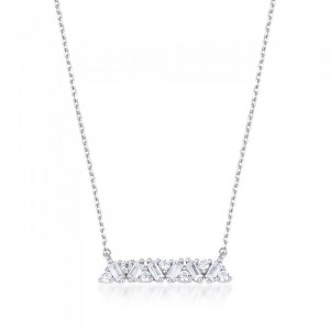 Baguette Silver Necklace