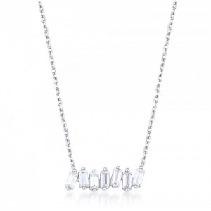 Baguette Silver Necklace