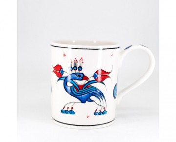 Handmade Porcelain Mug - Peacock