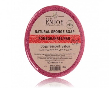 Natural Sponge Soap - Pomegranate